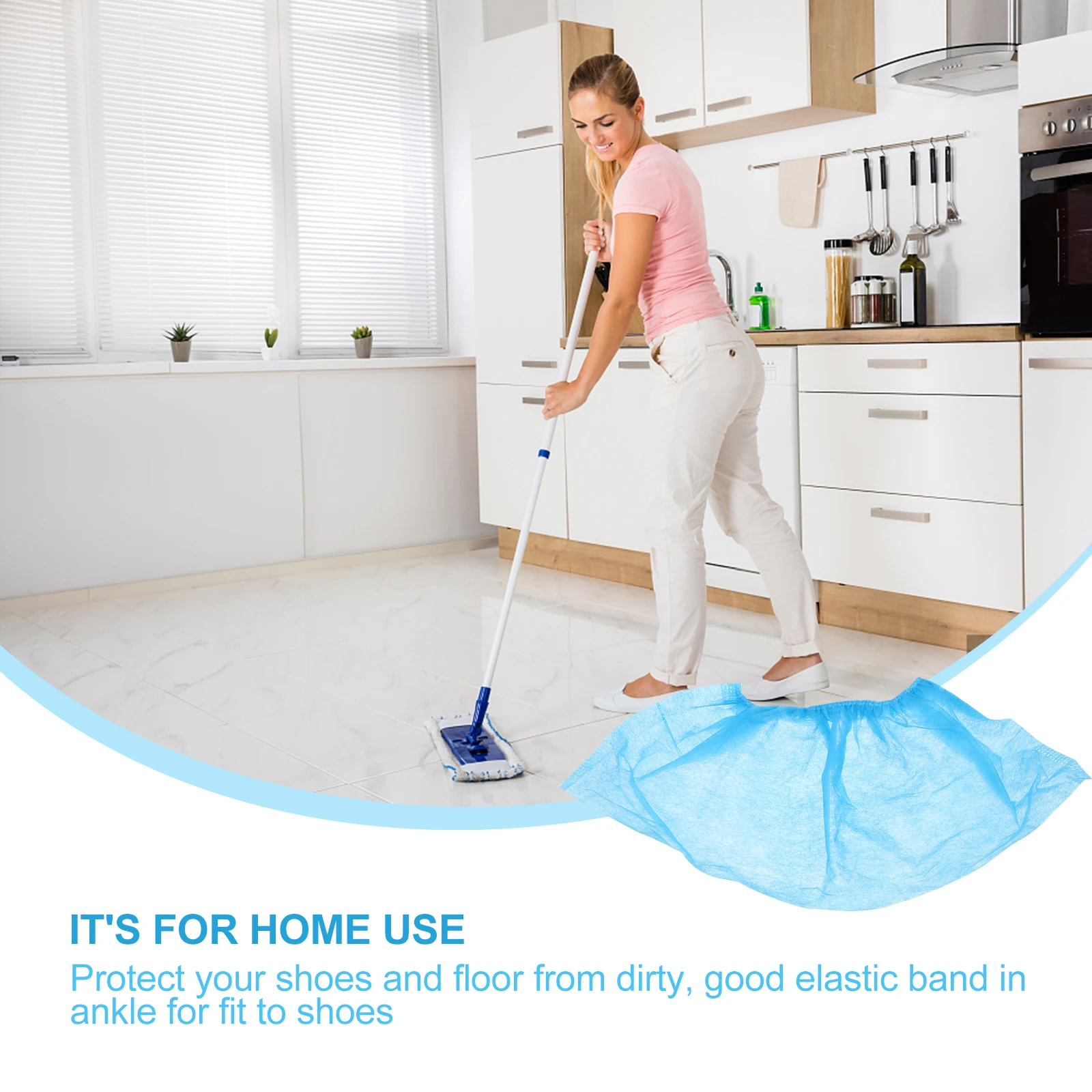 

100 Pcs Non Woven Boots Cover Dust-proof and Anti-slip Shoe Shoes Protector Non-slip