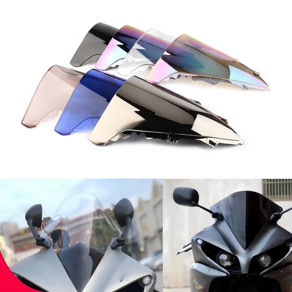 Deflector de parabrisas de doble burbuja para motocicleta, Protector de pantalla de viento para Yamaha YZF R1 1000 2009 2010 2011 2012 2013 2014