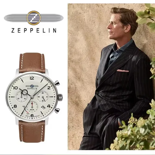 Moda Zeppelin Hindenburg Series Máquina de Cuarzo Reloj Retro de Negocios Ocio para Hombres Reloj de Moda 3 Colores
