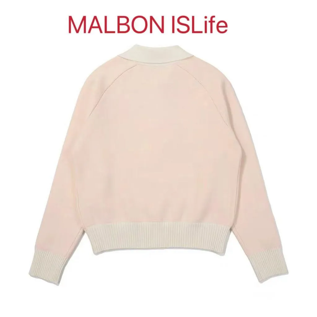 Outono e inverno roupas de golfe feminino crewneck manga longa camisola de golfe malhas alta elástica magro-ajuste esportes moda quente