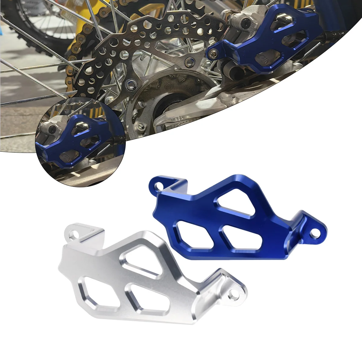 Motorcycl CNC Rear Brake Caliper Guard Protector For YAMAHA YZ125 125X YZ250 250F 250X 250FX 450F 450FX 2022-2024