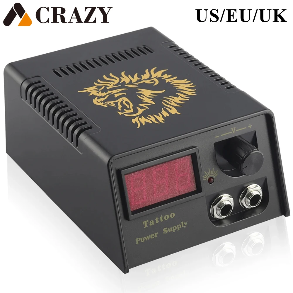 Digital LCD Tattoo Power Supply Durable Tattoo Power Source Bank for Rotary Tattoo Machine Pen Permanent Makeup