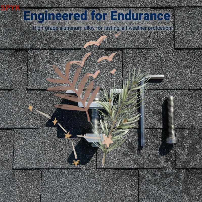 Aluminum Solar Panel Mid Clamp: Rust Resistant Surface Strong Fixation Roof Mounting