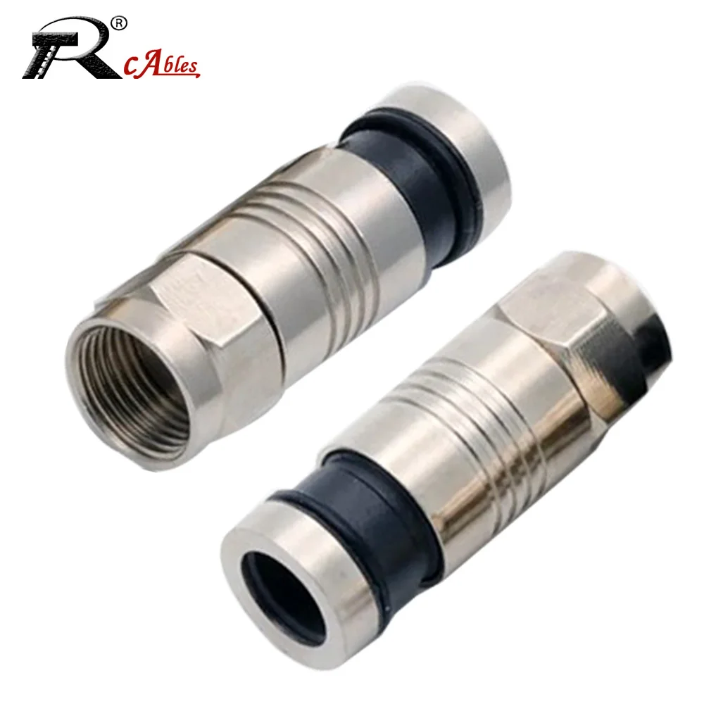 

Waterproof F Male Plug Connector RG6 for RG6 RG59 CCTV Coaxial Cable for CCTV Surveillance System Kit