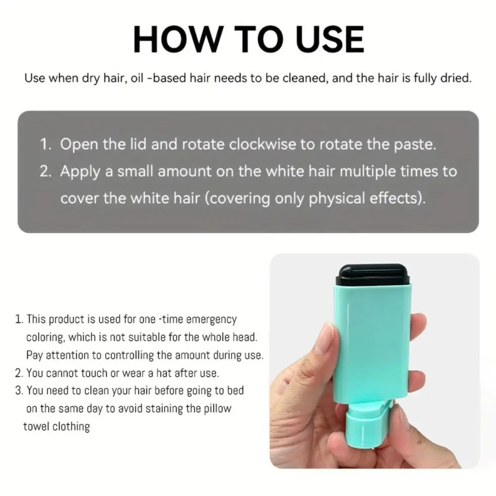 

Новая водостойкая краска для волос, устойчивая к поту, черный цвет, 2 в 1, мгновенная краска, простая в использовании краска для волос, расческа-карандаш для покрытия седых волос