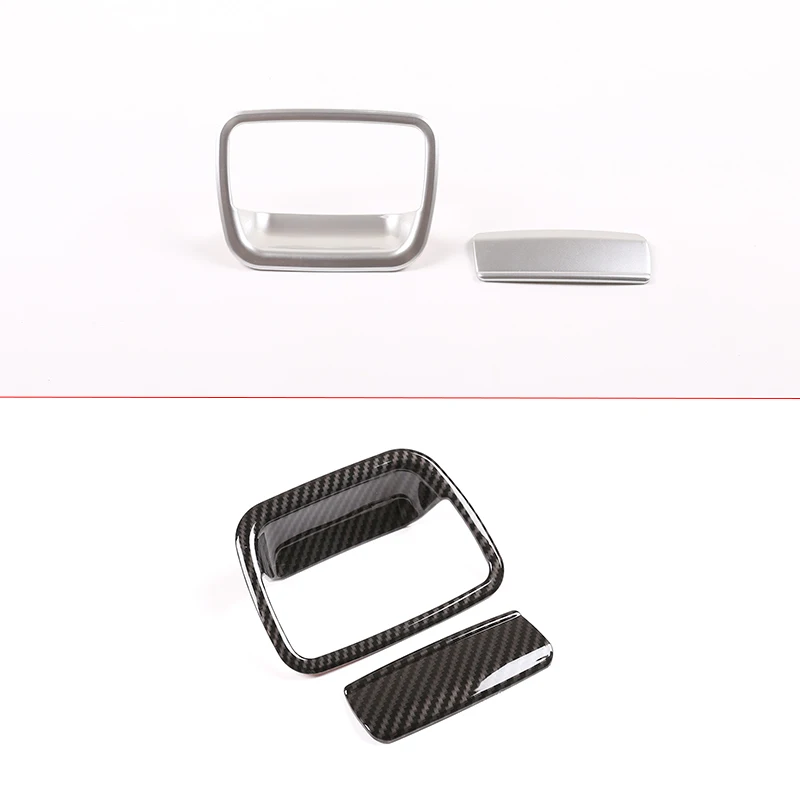 Carbon Fiber Car ABS Matte Silver Car Interior Glove Cover Trim For BMW X1 E84 2011-2015 Accessories