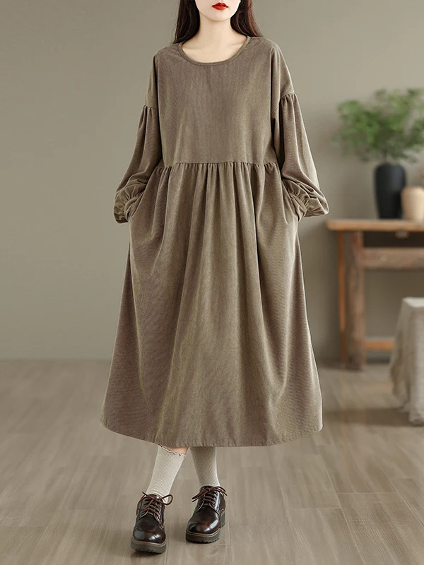 Retro veludo longo dr feminino solto encaixe emagrecimento drapey redondo ne lanterna sve thi tira veludo outono inverno dr