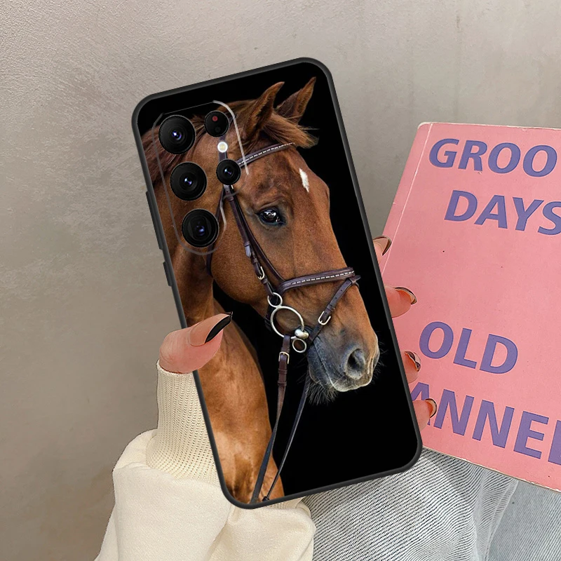 Dominante Cool Horse Case Voor Samsung Galaxy S25 Ultra S20 S21 S22 S23 S24 Ultra S9 S10 Plus S25 FE Cover Coque