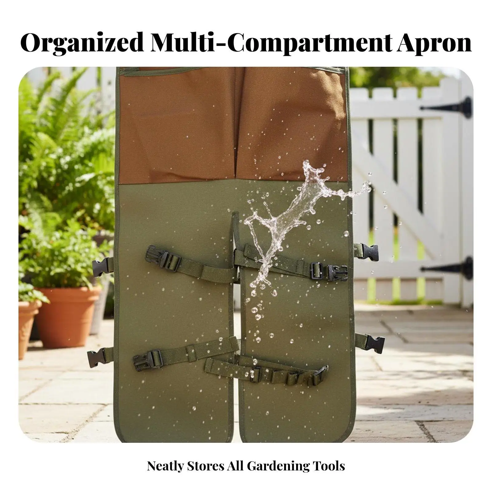 Split Leg Garden Apron for Brush Cutter Protection Oxford Cloth Tool Holder Adjustable Straps for Working