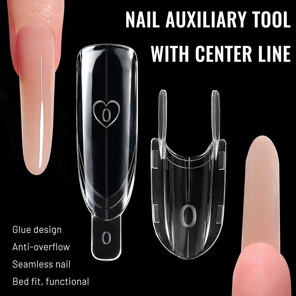 120 Stück Rocket Sandwich Dual Nail Forms, transparente Dual-Layer Full Cover Top & Bottom Formen, Nagelverlängerungs-Maniküre-Werkzeuge für DIY – Detail 7