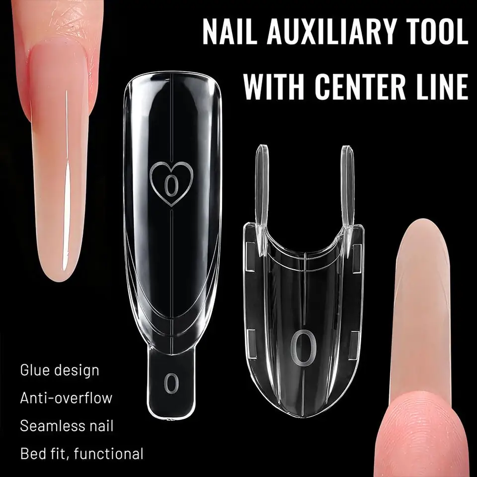 120 formas de uñas duales tipo sándwich, capa completa transparente, para extensión y manicura DIY 3