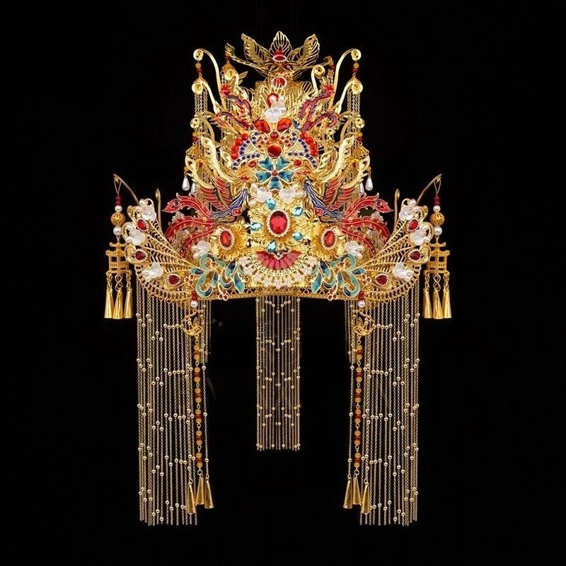 Phoenix crown Guanyin statue ornament home collection decoration gift