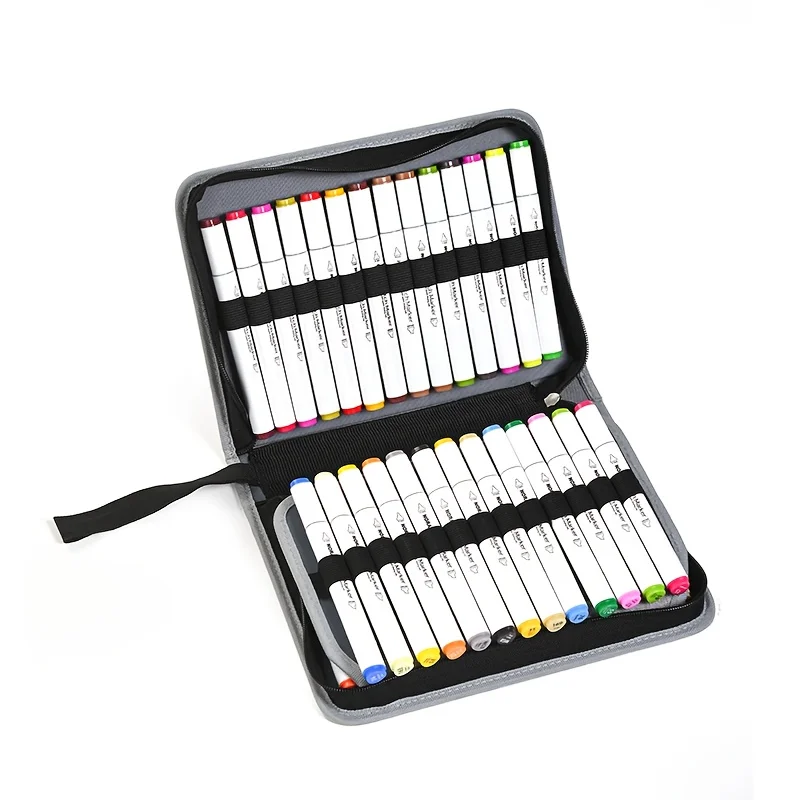 大容量鉛筆ケース 色鉛筆 マーカー ペン収納バッグ 多機能描画スケッチ鉛筆バッグ