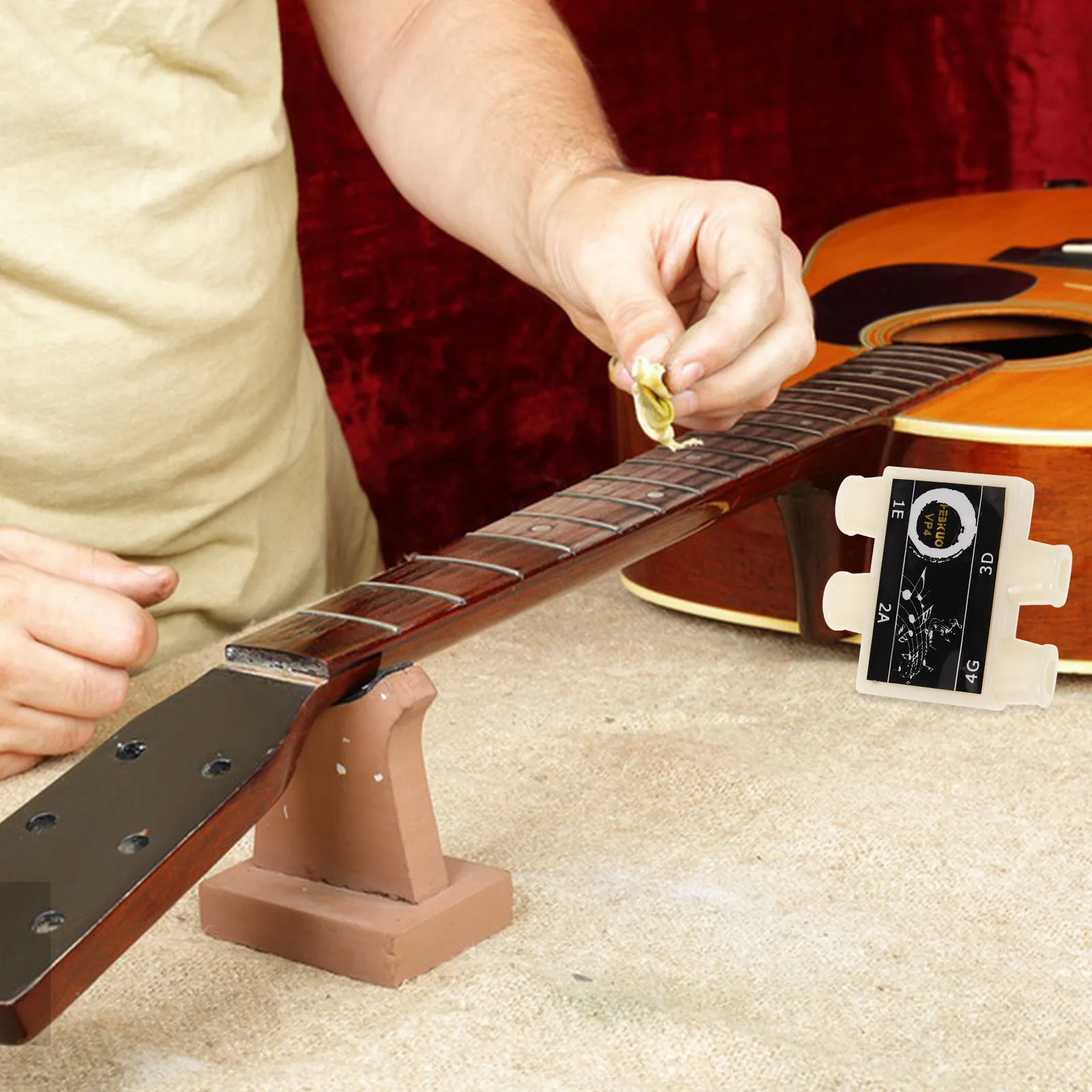 

Accurate Tuning Pipe Guitar Ukulele White Four Hole Design Compact Lightweight Portable Practice Performance Accessory