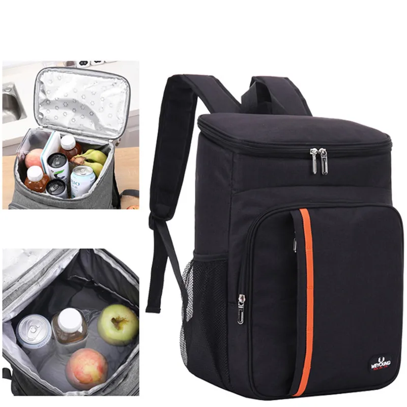 15/18L Extra Large Thermal Food Bag Cooler Bag Refrigerator Takeaway Box Fresh Keeping Food Delivery Backpack Insulated Cool Bag