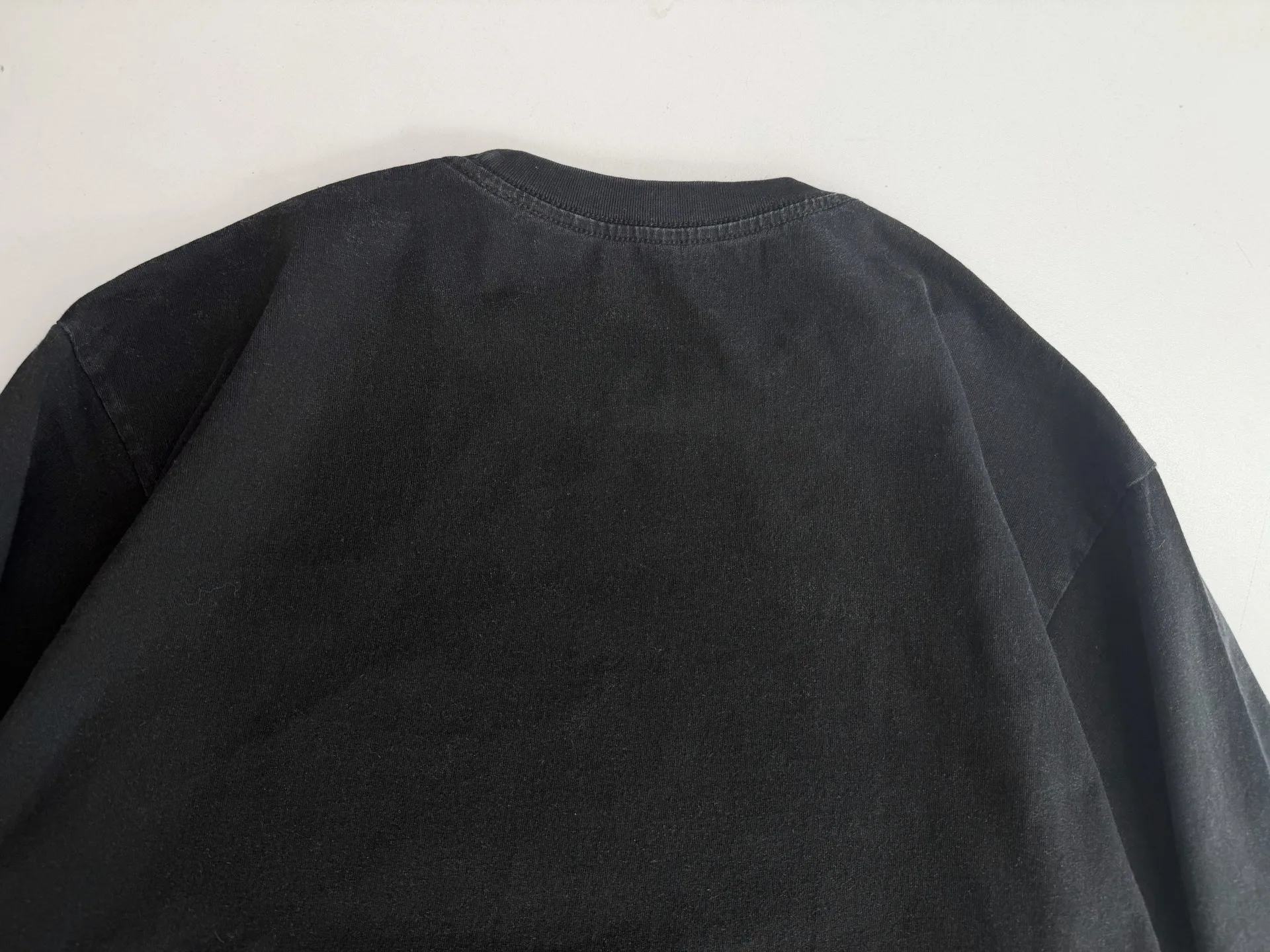 Martine Rose Washed Vintage Inverted Crack Letter Print Short-Sleeved Trendy Casual Loose-Tee Shirt