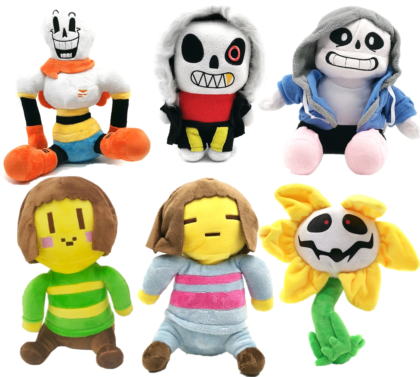 Hot Undertale Plush Toys 20-30cm Undertale Sans Plush Doll Papyrus Ootopus Music Alphys Frisk Plush Stuffed Toys for Kids Gifts