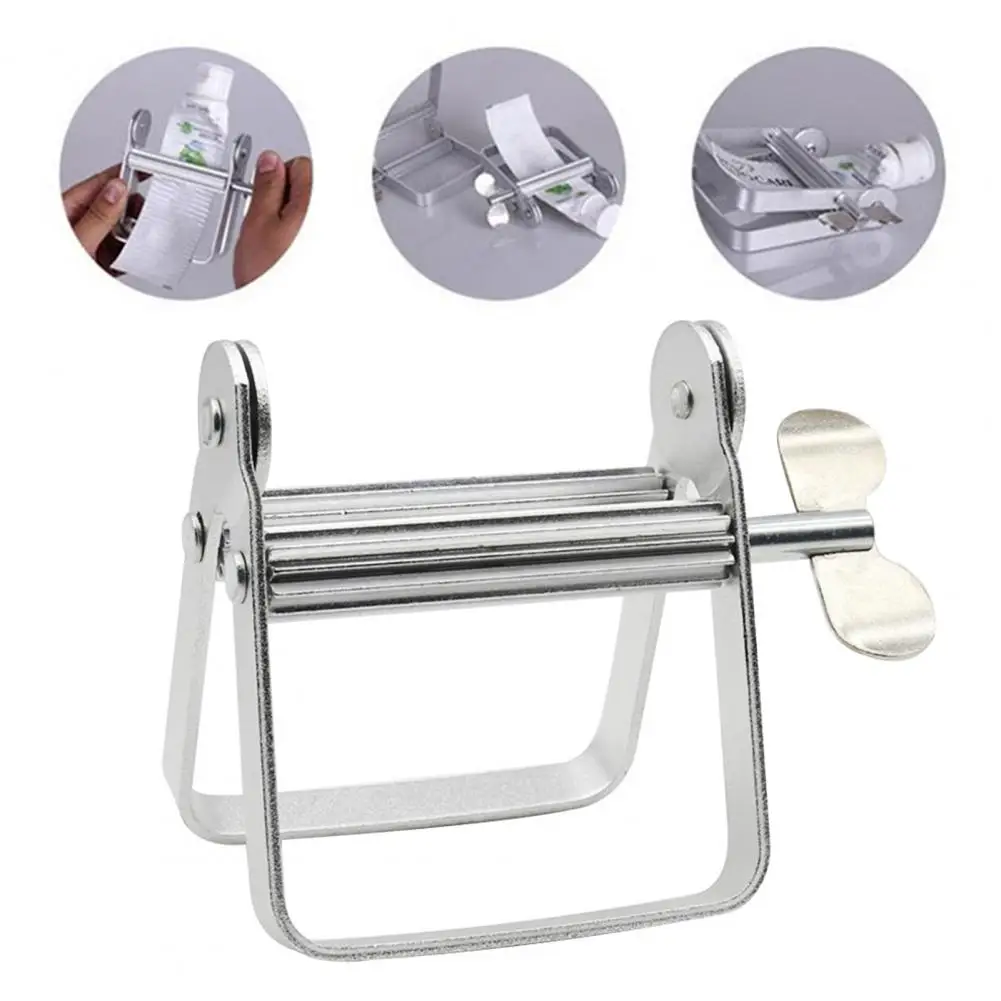 Rust-proof Toothpaste Dispenser Aluminum Alloy Toothpaste Squeezer Dispenser Portable Tube Wringer Hand Roller Tool Compact