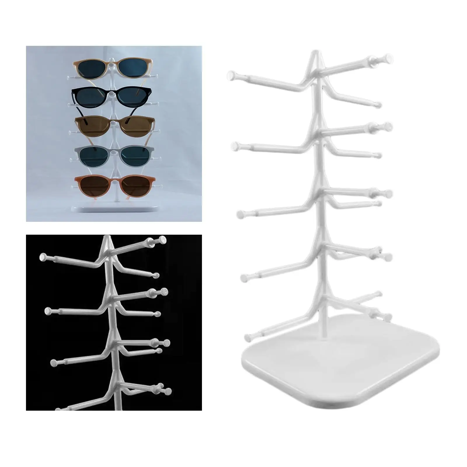 5 Layer Sunglasses Rack Eyewear Glasses Display Stand Counter Organizer