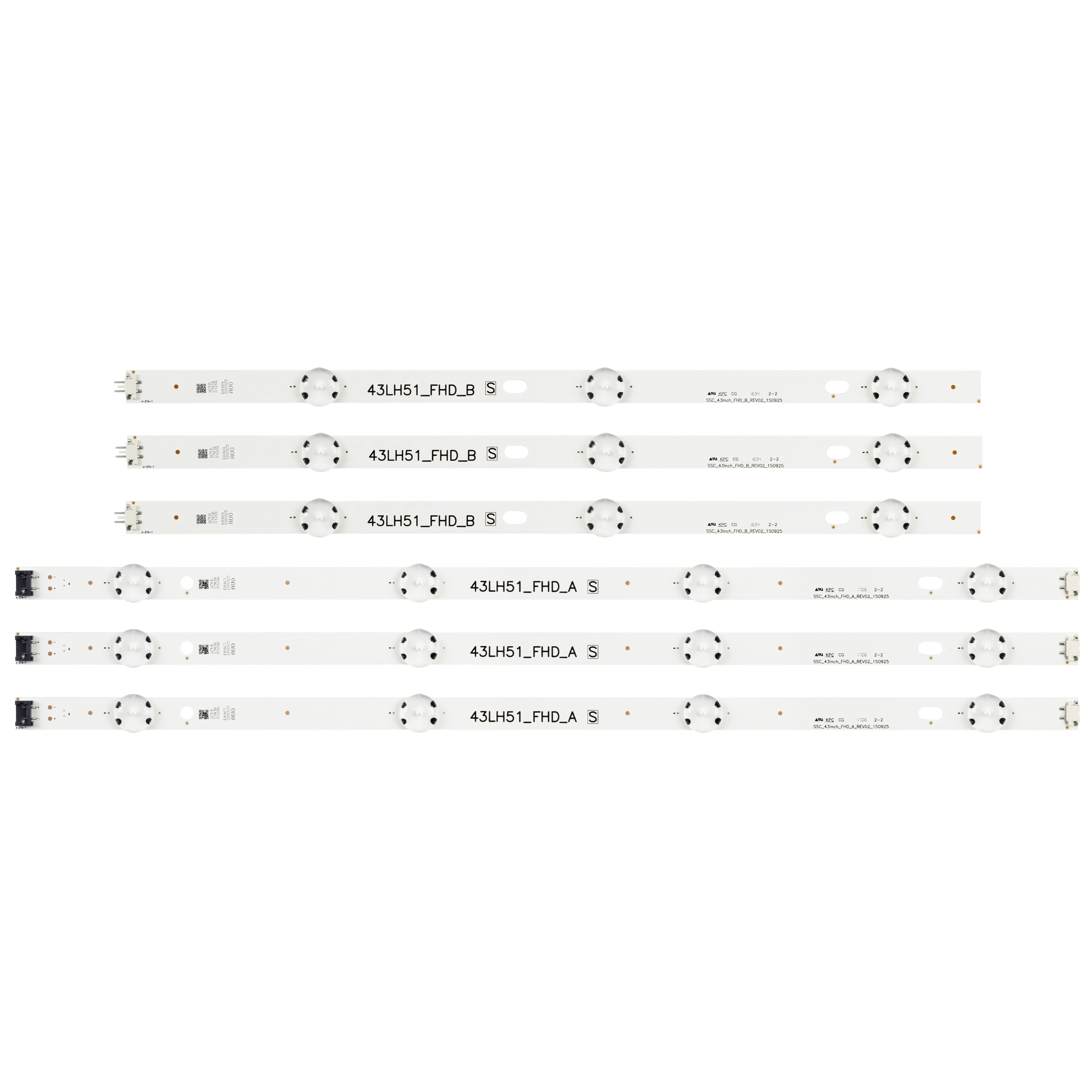 

LED Backlight Lamp strip 7leds For LG 43 inch TV 43LX300C-CA LF51-FHD-A HC430DUE COB 43LH51_FHD A SSC_43inch_FHD 43LJ515V