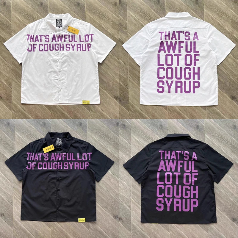 

Американская бестселлерная уличная одежда, это не ожидает, много топов с сиропом от кашля, рубашка, однобортные футболки с принтом лацканов, кашельный сироп