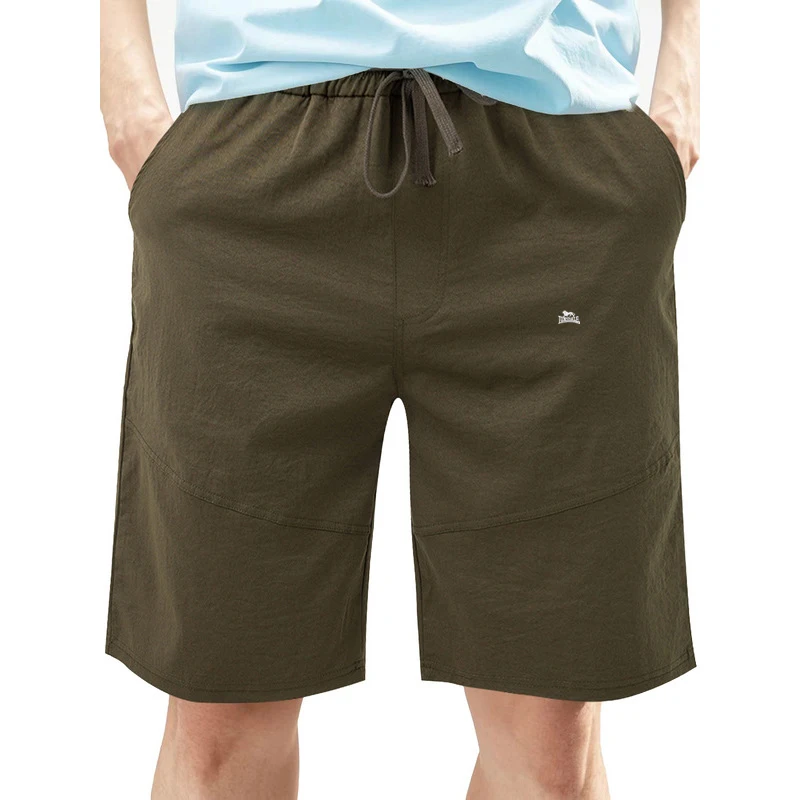 

New Summer Men's Loose Thin Style Simple Leisure Sports Solid Color Drawstring Breathable Beach Shorts