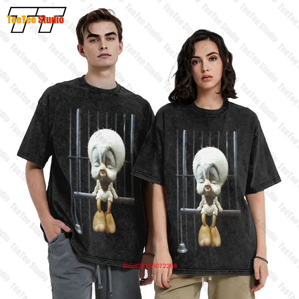 Banksy Tweetie Pie Bird In A Cage Men'S Vintage Oversized T-Shirt WN0V