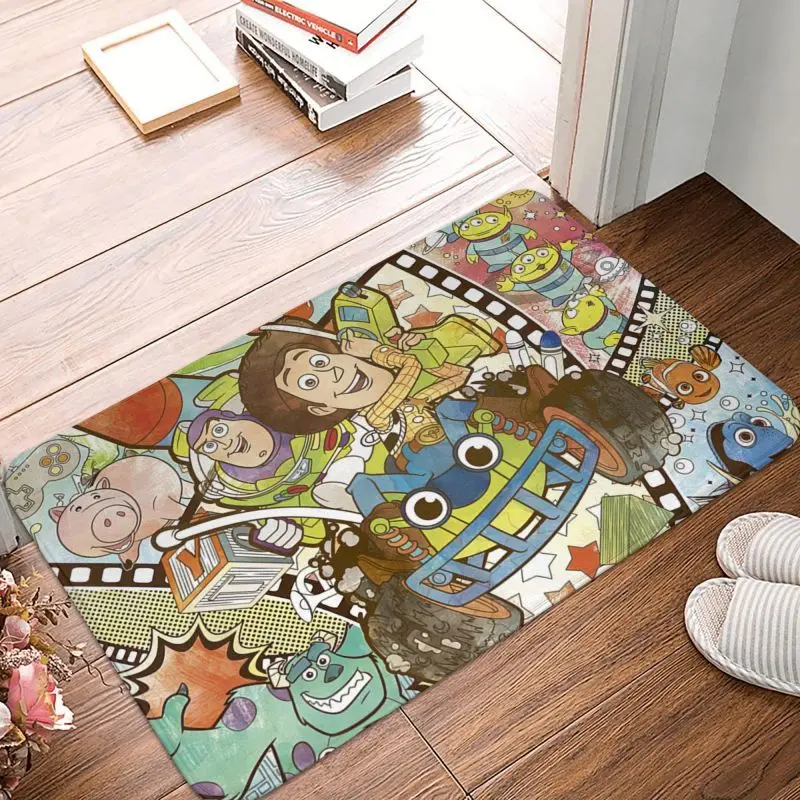 Custom Toy Story Collage Doormat Anti-Slip Entrance Kitchen Bath Floor Door Mat Living Room Rug Carpet Footpad