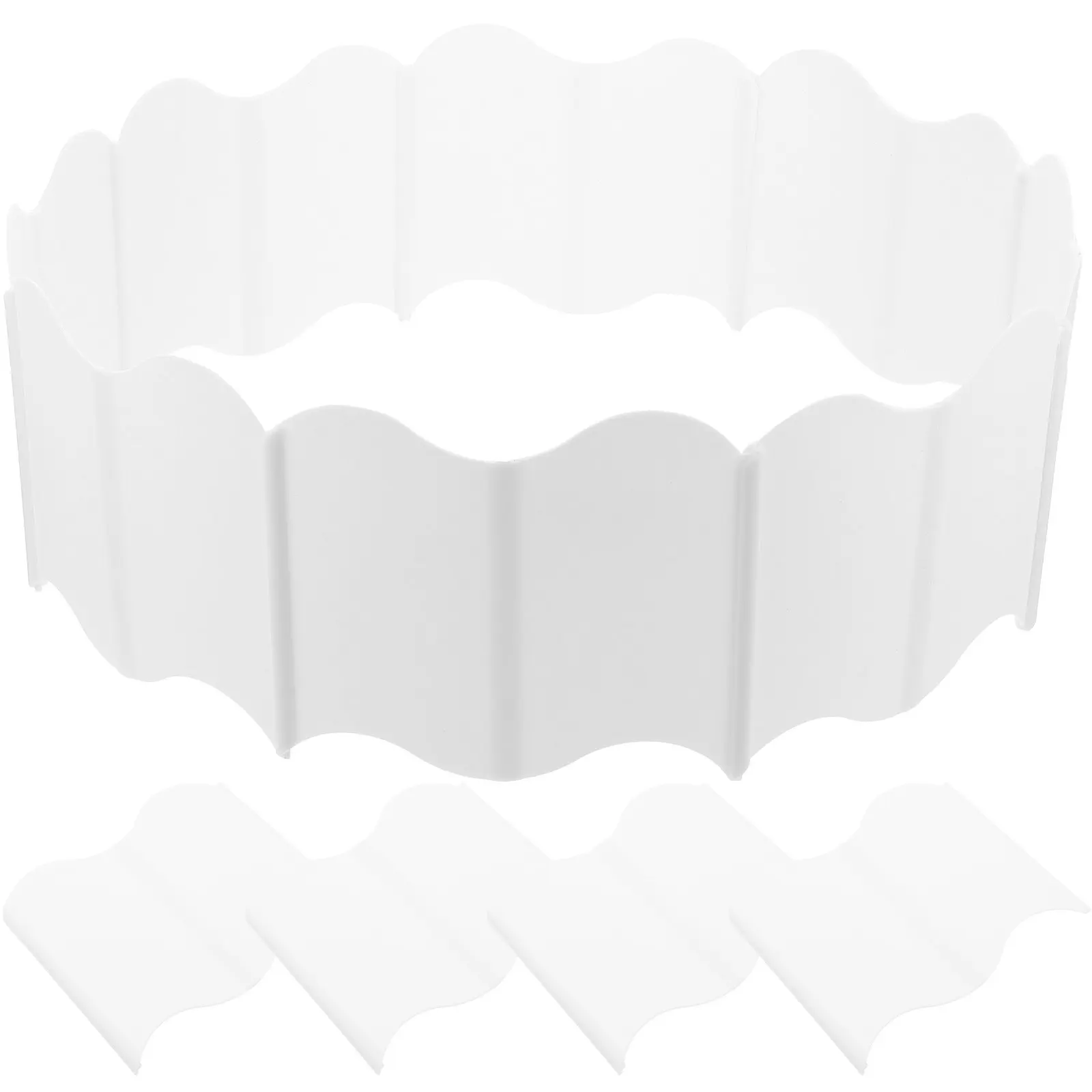 Interlocking Lawn Edging Border Set Plastic Garden Fence Patio Fencing Ornament Courtyard Partition Decor for Home Garden
