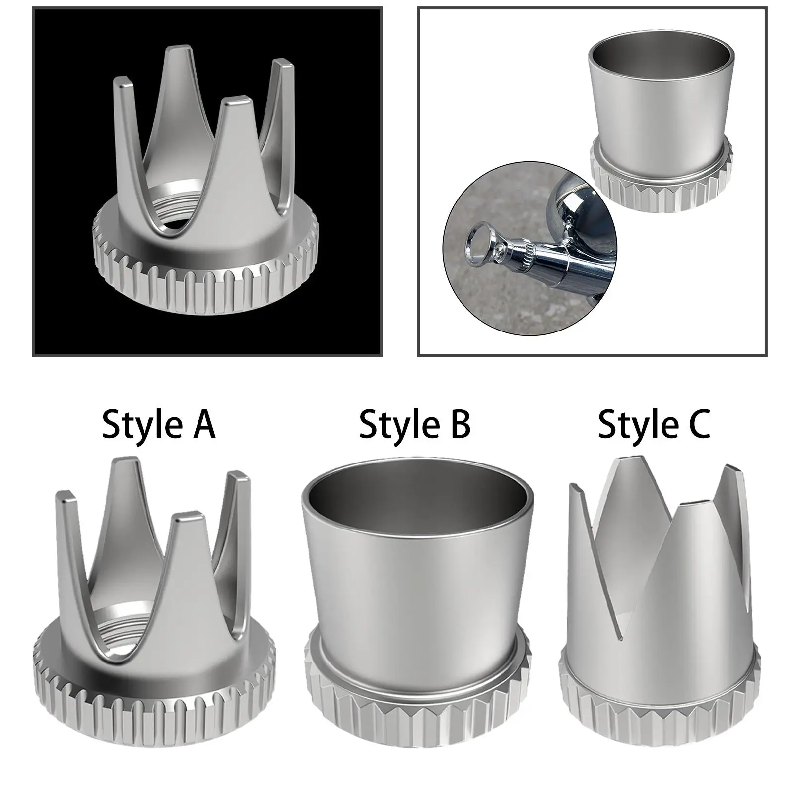Airbrush Sprayer Nozzle Cap Copper Needle Cover Dustproof M4x0.5 for Art Drawing Tool Replacement Accessory Parts
