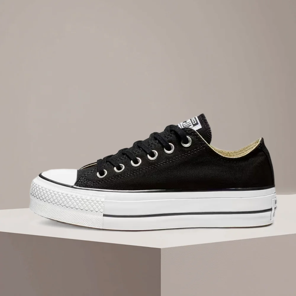 Converse All Star Lift Platform Low-Top Sneakers–Black/White,Lightweight Design,Non-Slip Traction Outsole&Durable Unisex 560250C