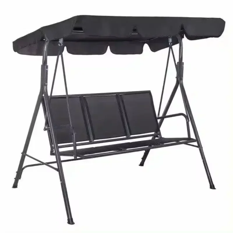 Outdoor Garden 3-Seats Swing Chair Canopy