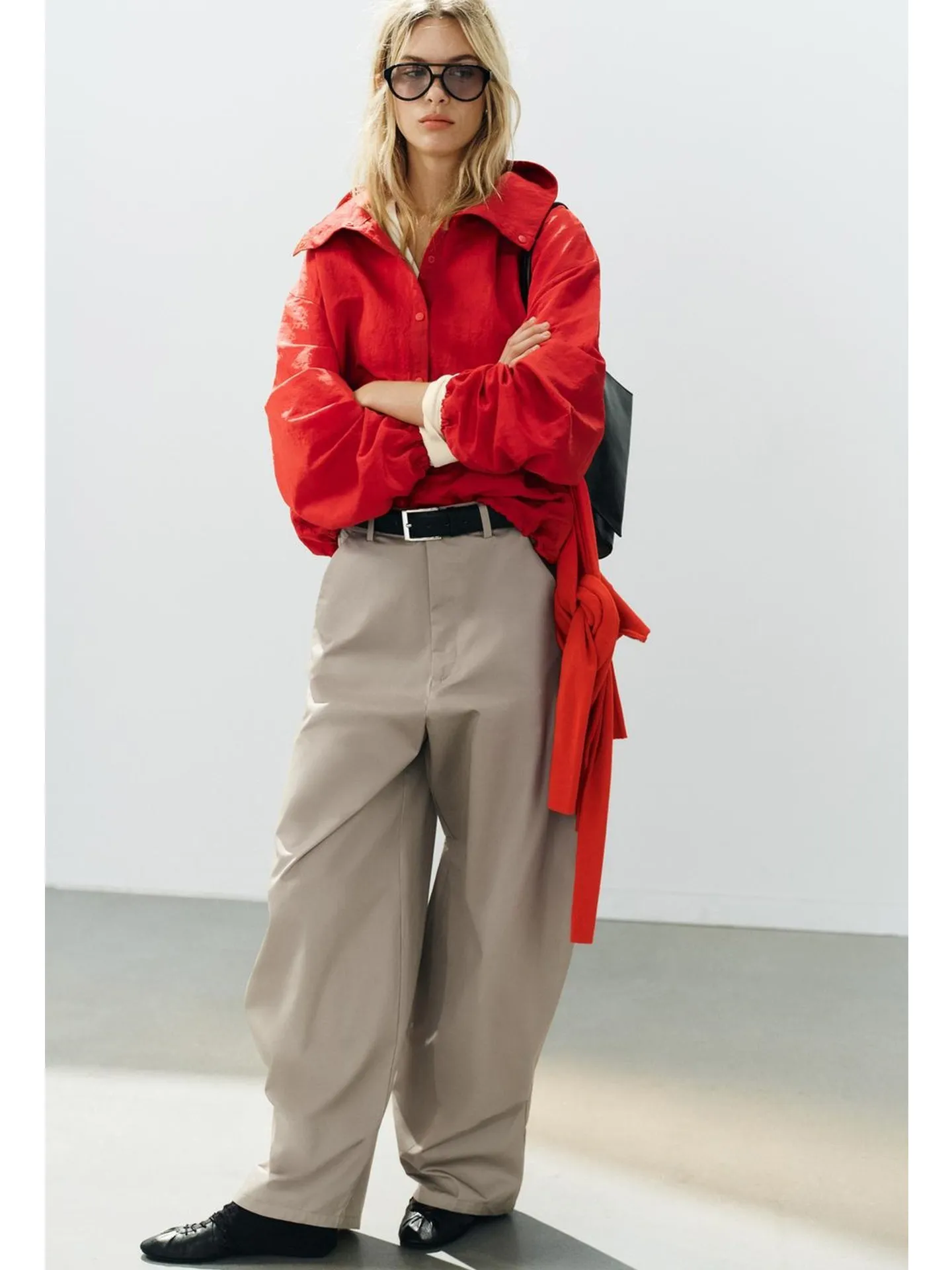 Autumn New Women's Long Sleeve Stand Collar Button Decorated Coat Elastic Drawstring Hem Casual Style Polyester Fiber