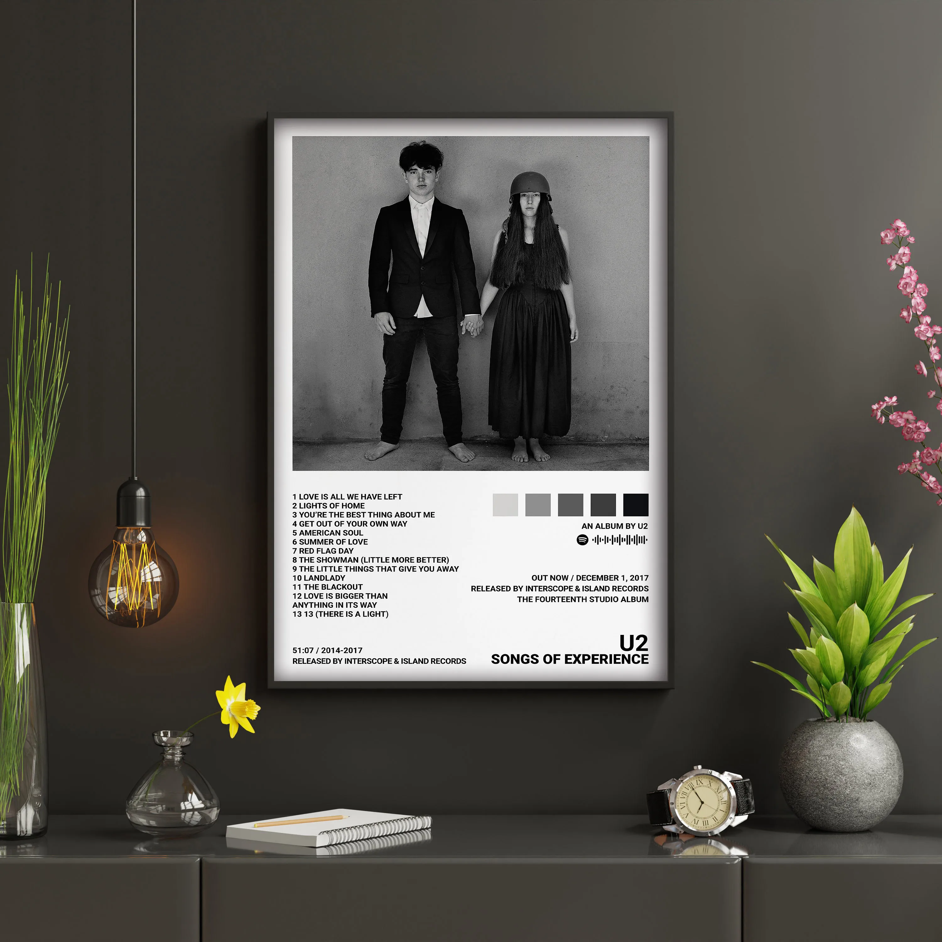 Rock Band Star U2 Music Album Cover SONGS OF EXPERIENCE Pictures For Room Wall Art Home Decor Canvas Painting Print Posters Gift