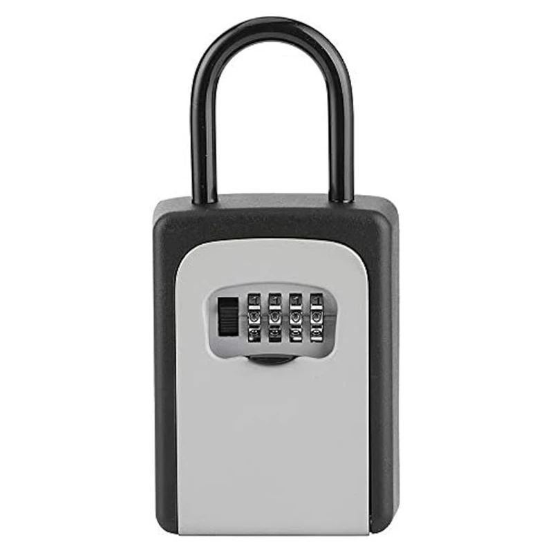 

ABRU-Key Lock Box ,Wall Mounted Key Lock Safe Box Aluminum Alloy Household, Security Lock Box For Home, Office, Apartment