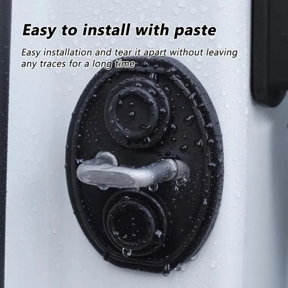 

4Pcs Silicone Car Door Lock Sound Deadener Buffer Anti-Collision Sound Insulation Car Door Lock Buckle Protector Noise Reduction