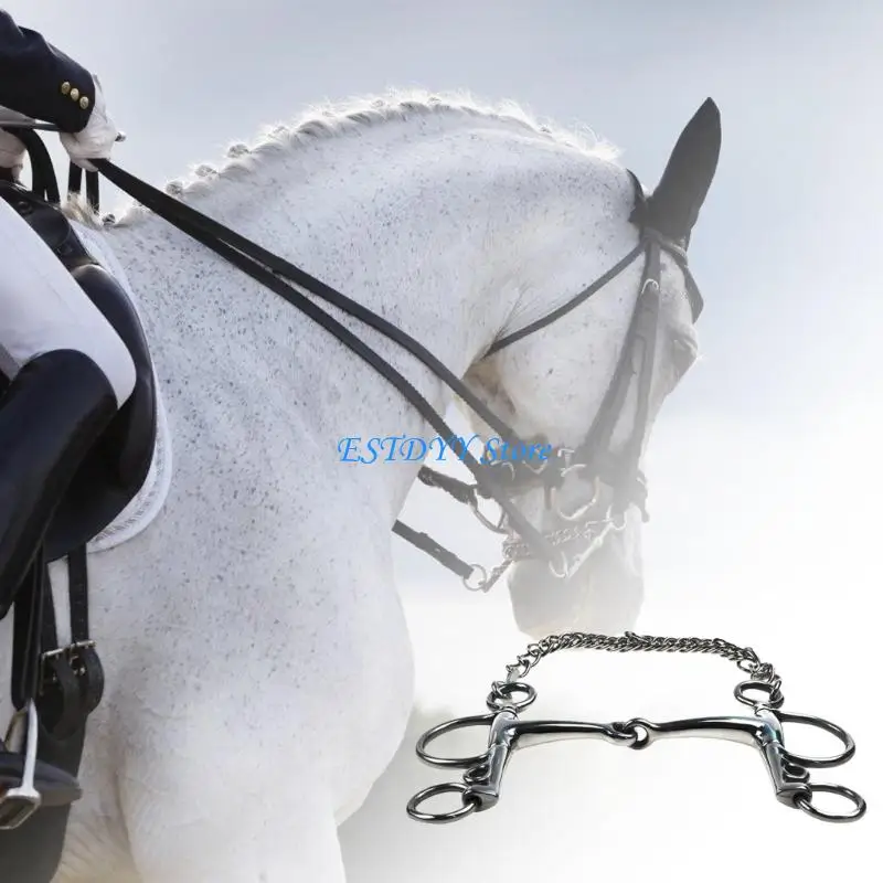 G6DE مهنة أبواق الحصان من الفولاذ المقاوم للصدأ لركوب الخيل الرياضية مقاومة للصدأ والمواد المقاومة للتآكل لقمة الحصان
