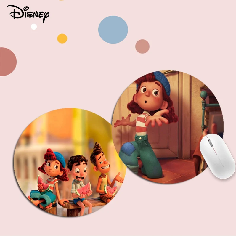 

Disney LUCA Mousepad INS Tide Round Office Student Gaming Thickened Writing Pad Non-slip Cushion Mouse Pad for PC Computer Table