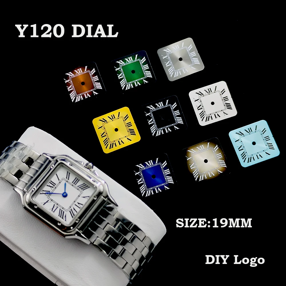 Y120 dial 19mm square dial personalized customized watch dial women's watch suitable for Y120 movement watch accessories