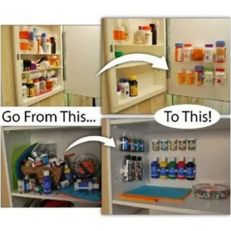 2Pcs Spice Clips Spice Gripper Clips Strips Cabinet Holder Spice Organizer Pantry and Inside Cabinet Organization