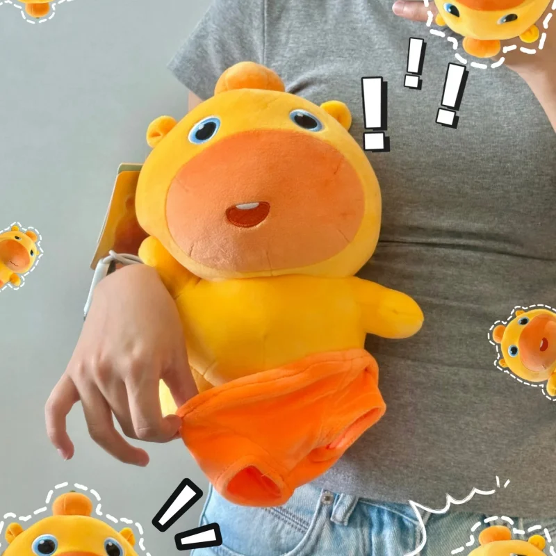 

Genuine New Cartoon Creative Capybaro Lulu Student Schoolbag Hanging Ornament Plush Doll Keychain Ornament Kids Birthday Gifts