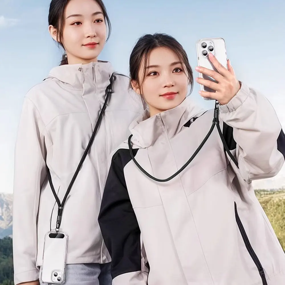 Adjustable Mobile Phone Strap Lanyard Crossbody Phone Lanyards Neck Rope with Patch for iPhone Cell Phone Hanging Cord Strap - náhled 3