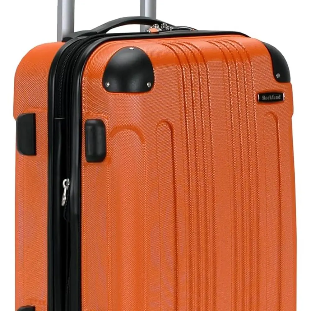 Orangefarbenes 20-Zoll-Hardside-Spinner-Gepäck, Handgepäck, Rockland London