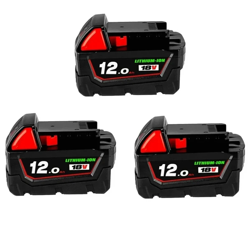 For Milwaukee 48-11-1852 M18 LITHIUM XC 12Ah Extended Capacity Battery for Milwaukee 48-11-1850 48-11-1840 Cordless Power Tools