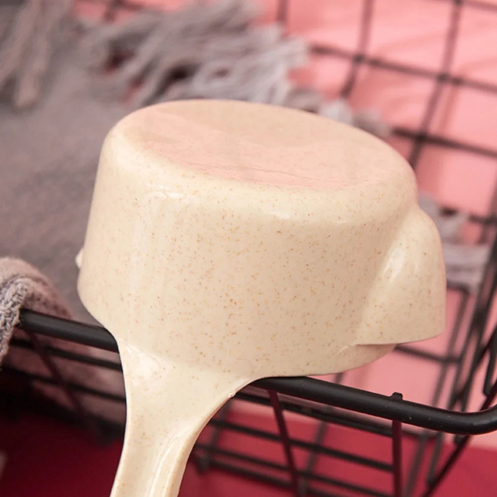 

2 pcs Soup Oil Separator Thick Long Handle Easy Clean Hanging Hole Kitchen Supplies For Deep Pot Green Beige Soup Scoop