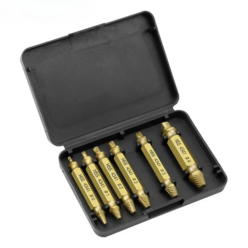 Damaged Stripped Broken Screw Extractor Set HSS Drill Bit Remover Kit Easy Quick Demolition Power Tools