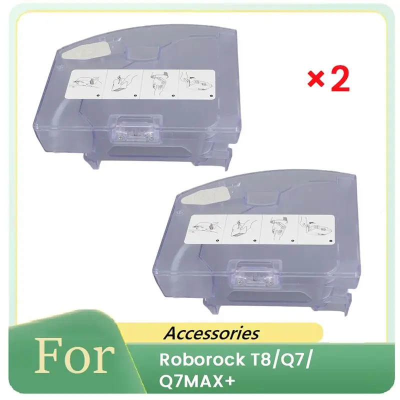 

ABUH-2Pcs 2 в 1: Бак для воды и контейнер для пыли для робота-пылесоса Roborock T8/Q7/Q7MAX+ (2 шт.)