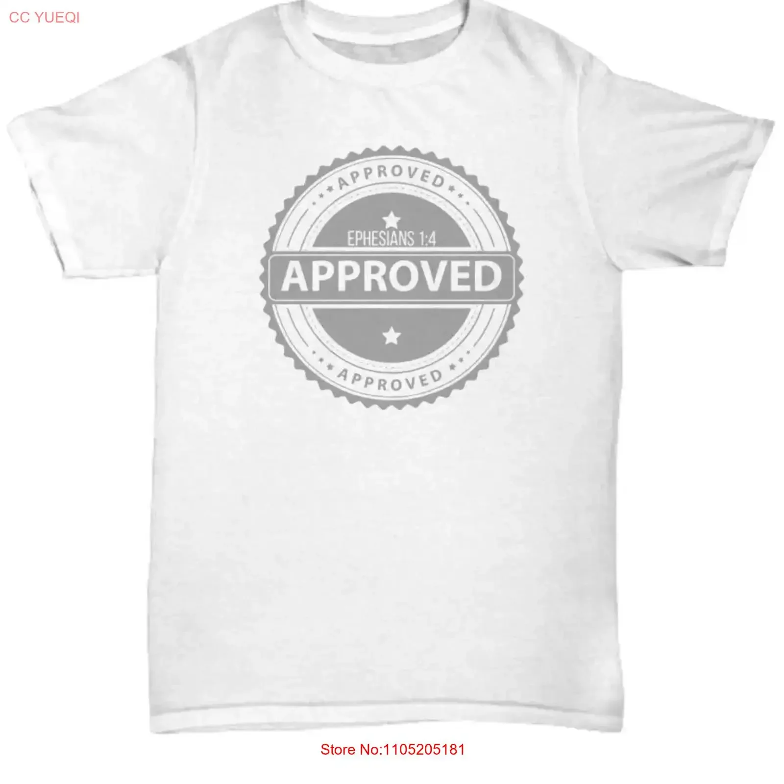 Seal of approval Ephesians 1 5 tee shirt scripture Bible verse vintage Washed Comfortable Breathable Unisex Soft Stylish