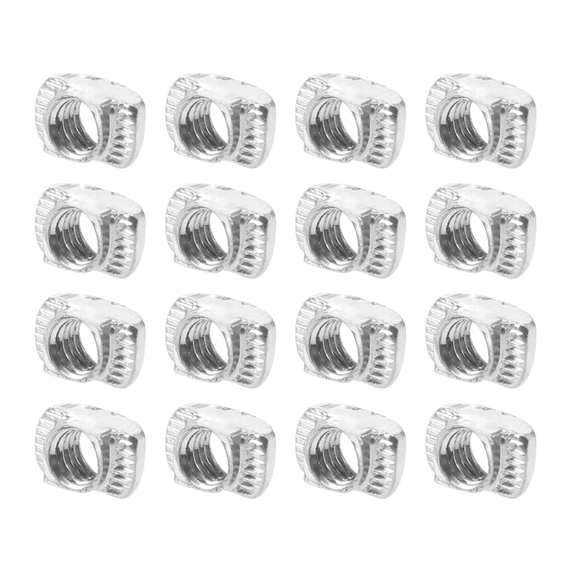 100 Pcs M5 Hammer Nut Carbon Steel Aluminum Connector T Fastener Sliding Nut