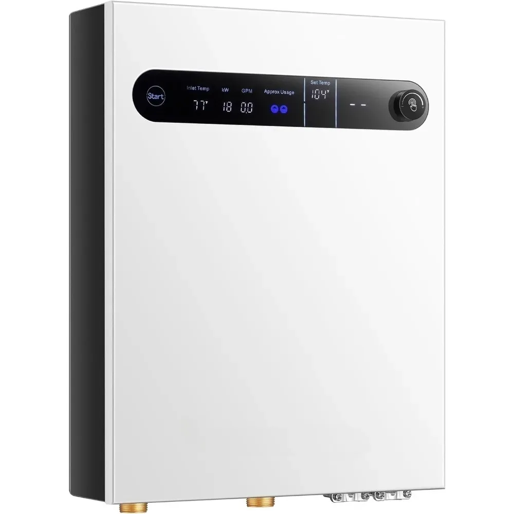 Electric Tankless Water Heater, 18kW 240V on Demand Instant Endless Water Heater with LED Temperature Display